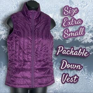 Be inspired Packable Down Vest Size XS / Extra Small Plum Purple